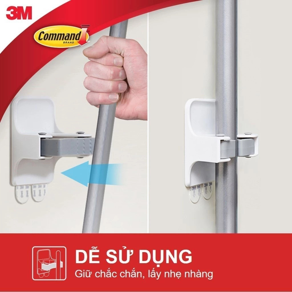 Móc treo chối/ cây lau nhà Command™ 17007 - Chịu lực 1.8 kg - 1 cái/vỉ - 7012591948, , large image number 1